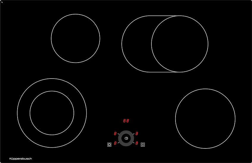 Küppersbusch KE8330.0SR Elektro-Kochfläche, 80 cm, rahmenlos