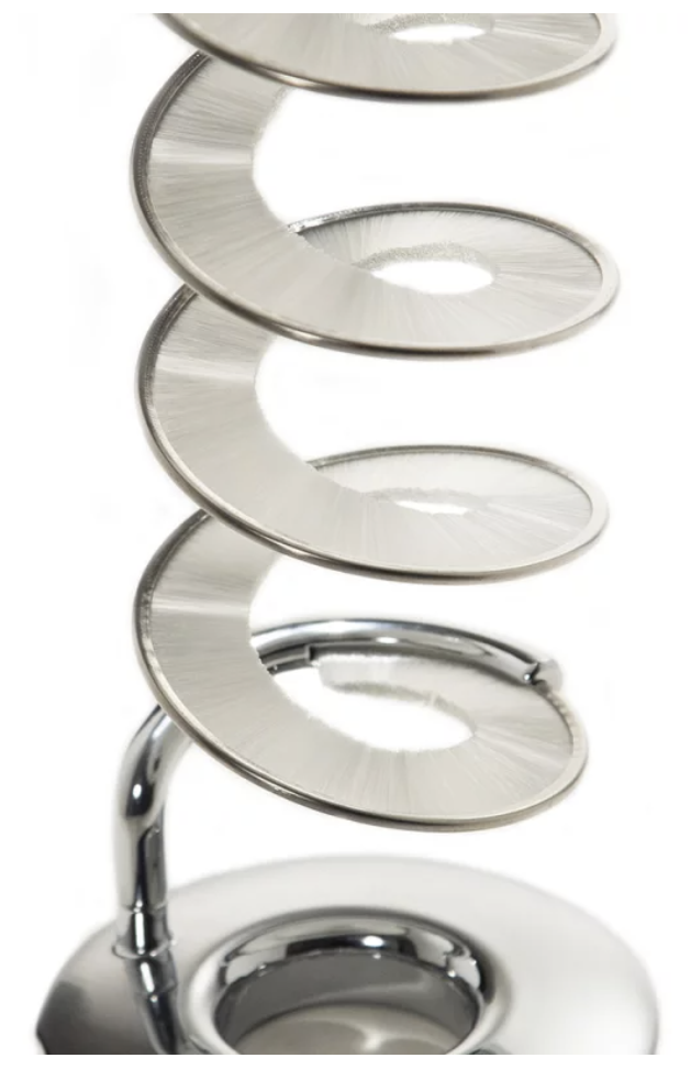 CKS Chromspirale Kabelspirale weiße Bürste