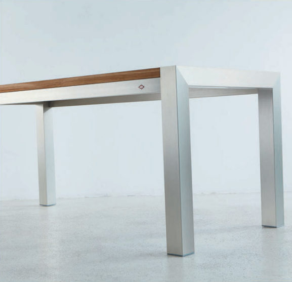 Naber Tischgestell 1/TG20, Tisch, edelstahlfarbig glatt