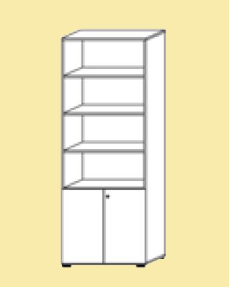 LIGNEA Regal 6OH, 2OH Türen unten 268T2