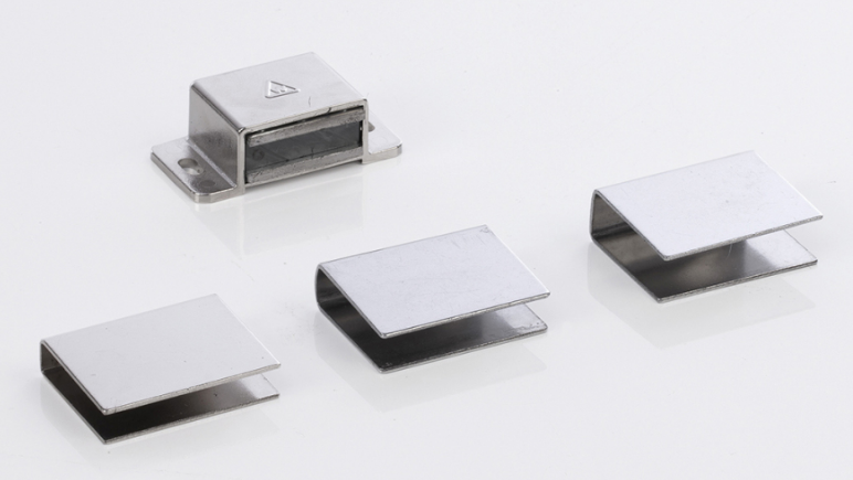 Türmagnet zum Anschrauben mit U-Hafthblech f. Glast.