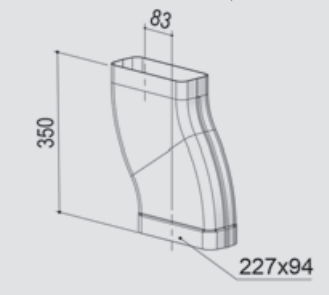 Flachrohre System 150 S-Rohr Downline