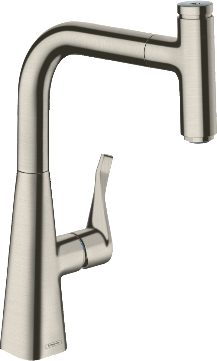 hansgrohe Metris Select M71 Einhebel-Küchenmischer 240, Ausziehauslauf, 1jet