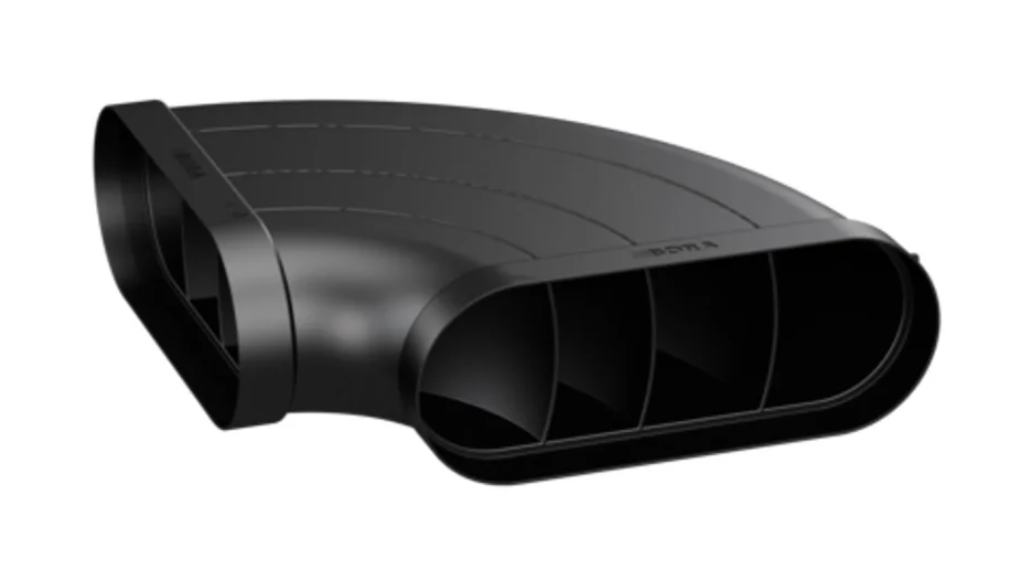 BORA Ecotube Bogen 90° flach horizontal inkl. Dichtungsmaterial (1Stk.)