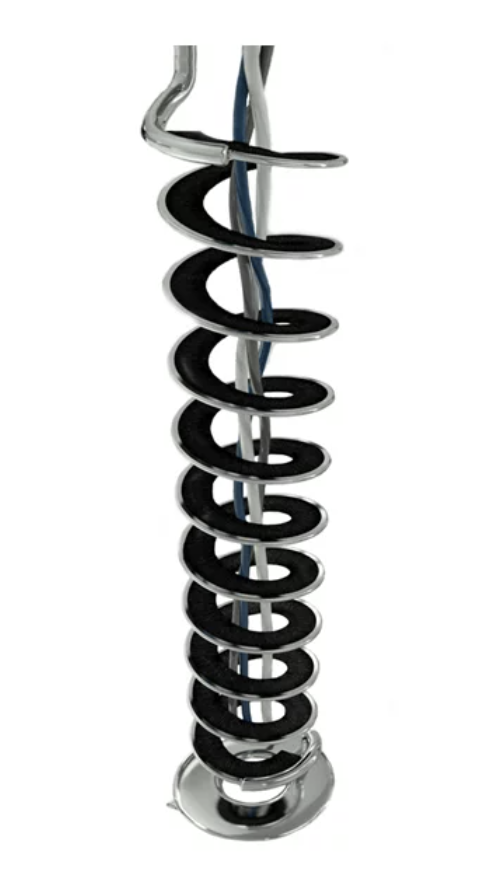 CKS Chromspirale Kabelspirale schwarze Bürste