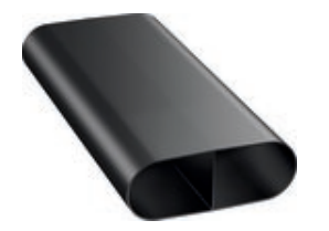 BORA Ecotube Flachkanal mit Steg 375mm