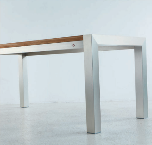 Naber Tischgestell 2/TG20, Tisch, edelstahlfarbig glatt