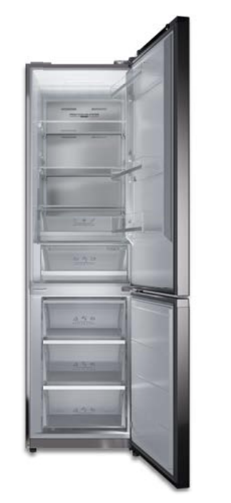 Stand-Kühl-Gefrier-Kombi, 60cm, Edelstahl, NoFrost, ökoFresh+, EEK D, 246+83 Liter