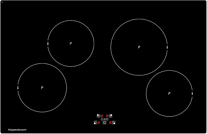 Küppersbusch KI8120.0SR Induktion-Kochfläche, 80 cm, rahmenlos
