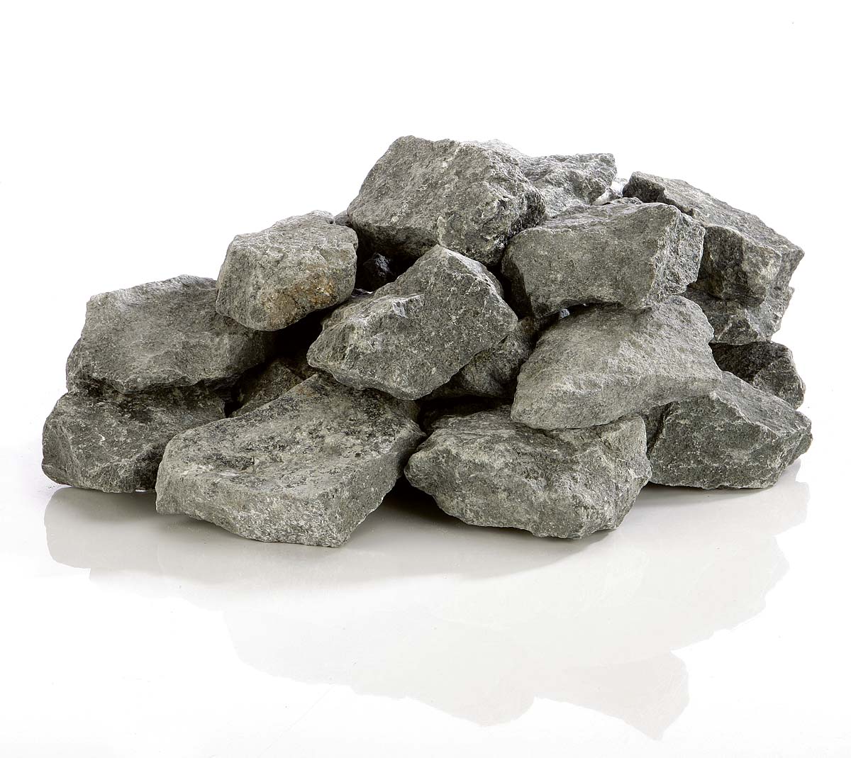 Aufgusssteine ca. 10-kg-Karton aus Olivin-Diabas