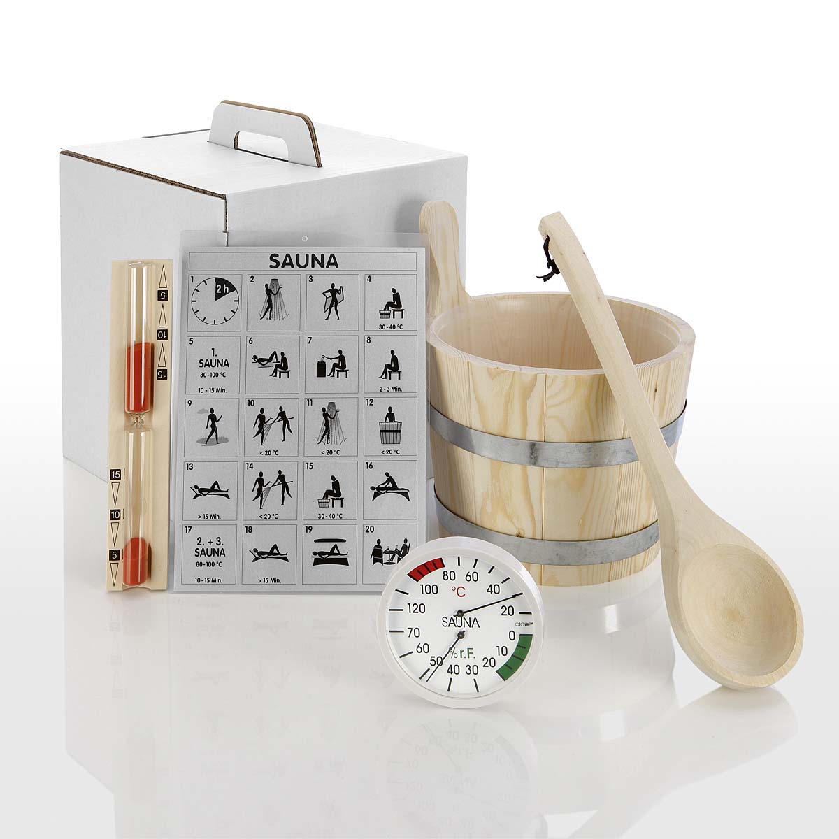 Sauna-Zubehör-Set 6-teilig "Standard"