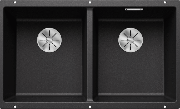BLANCO SUBLINE 350/350-U, SILGRANIT® PuraDur®, ohne Ablauffernbedienung