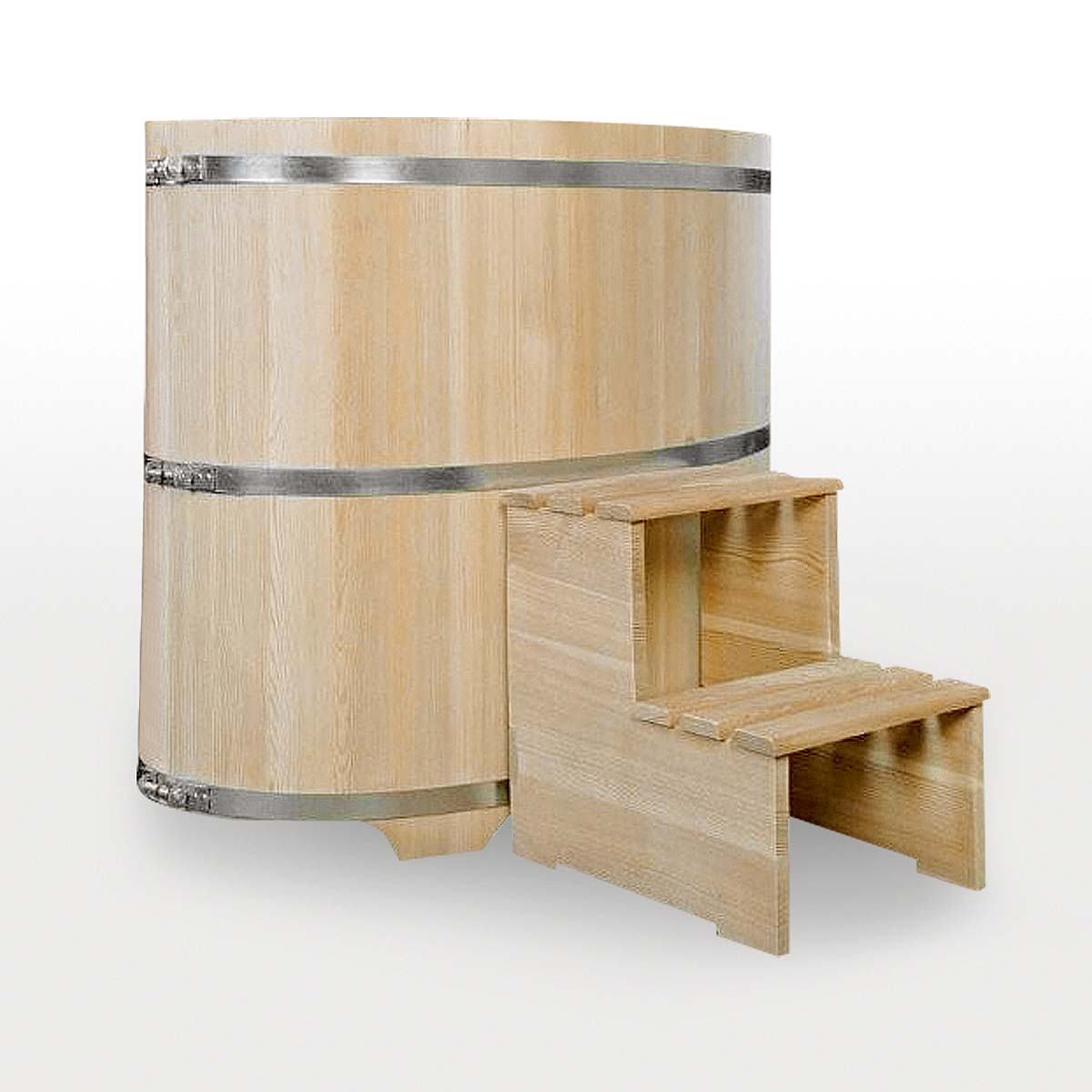 Tauchbecken Lärche mit farbloser Beschichtung innen