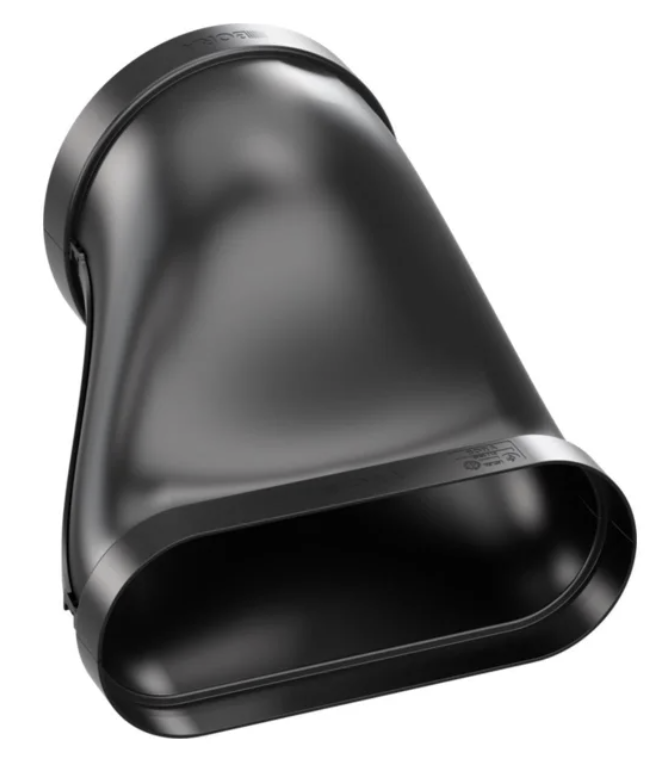 BORA Ecotube Übergang flach rund Versatz 110mm inkl. Dichtungsmaterial (20Stk.)