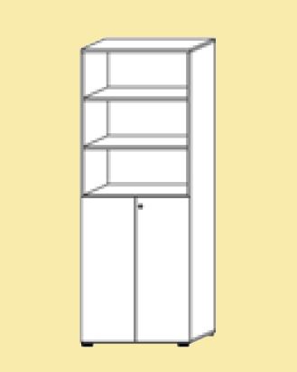 LIGNEA Regal 6OH, 3OH Türen unten 268T3