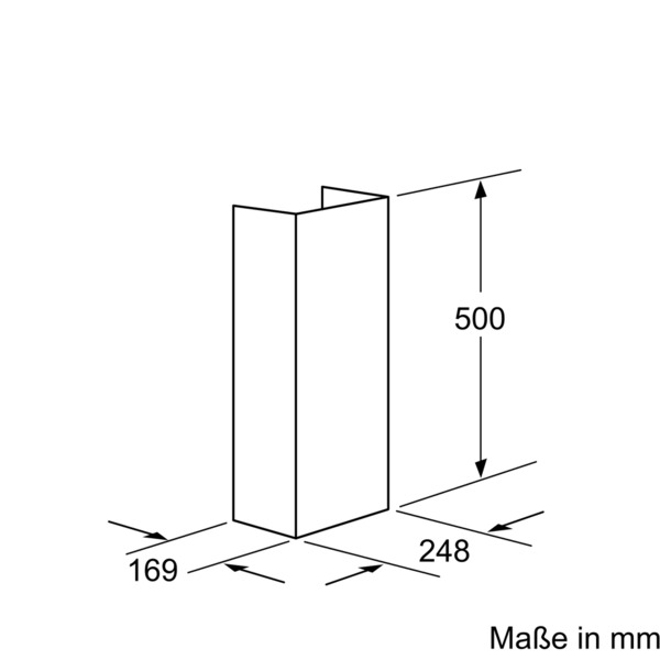 Siemens LZ12240 Kaminverlängerung 500 mm Edelstahl
