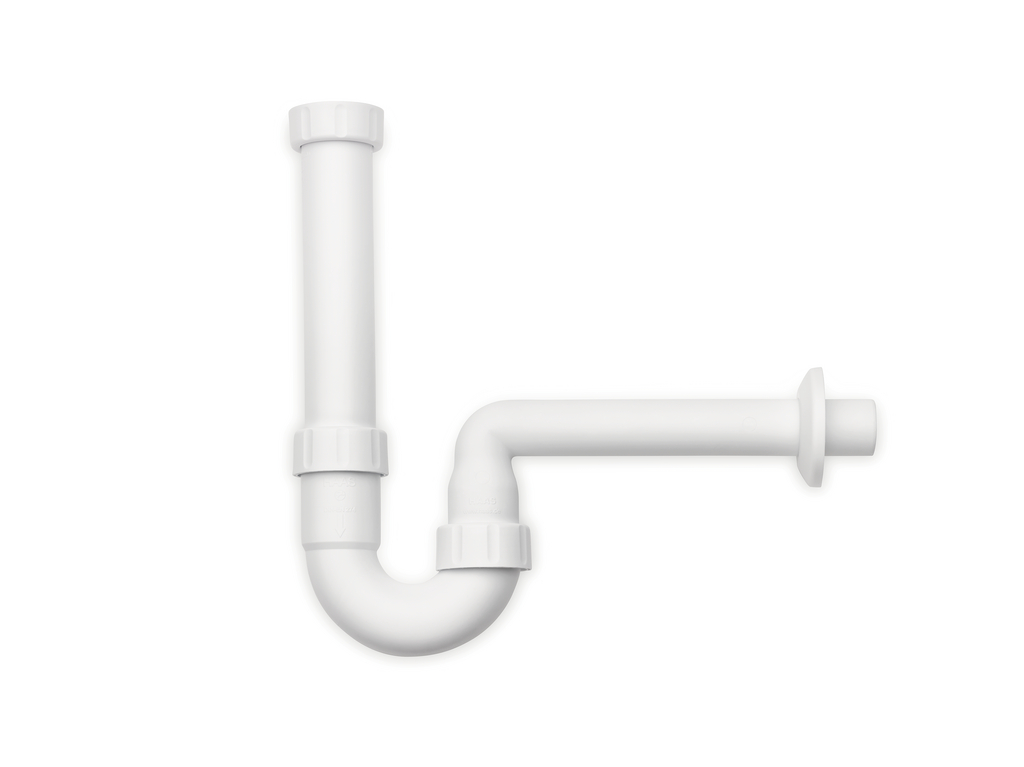 Naber Röhrengeruchsverschluss Bad, Abflussrohr, weiß