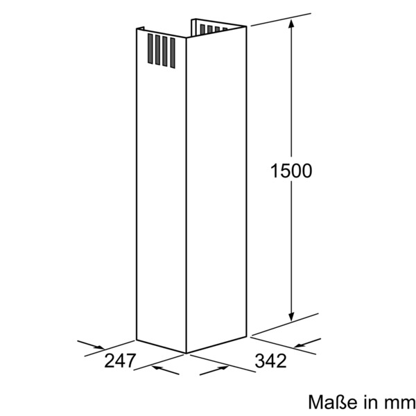 Siemens LZ12365 Kaminverlängerung 1500 mm Edelstahl