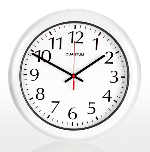 Wanduhr Ø 310 mm weiß für Dampfbad