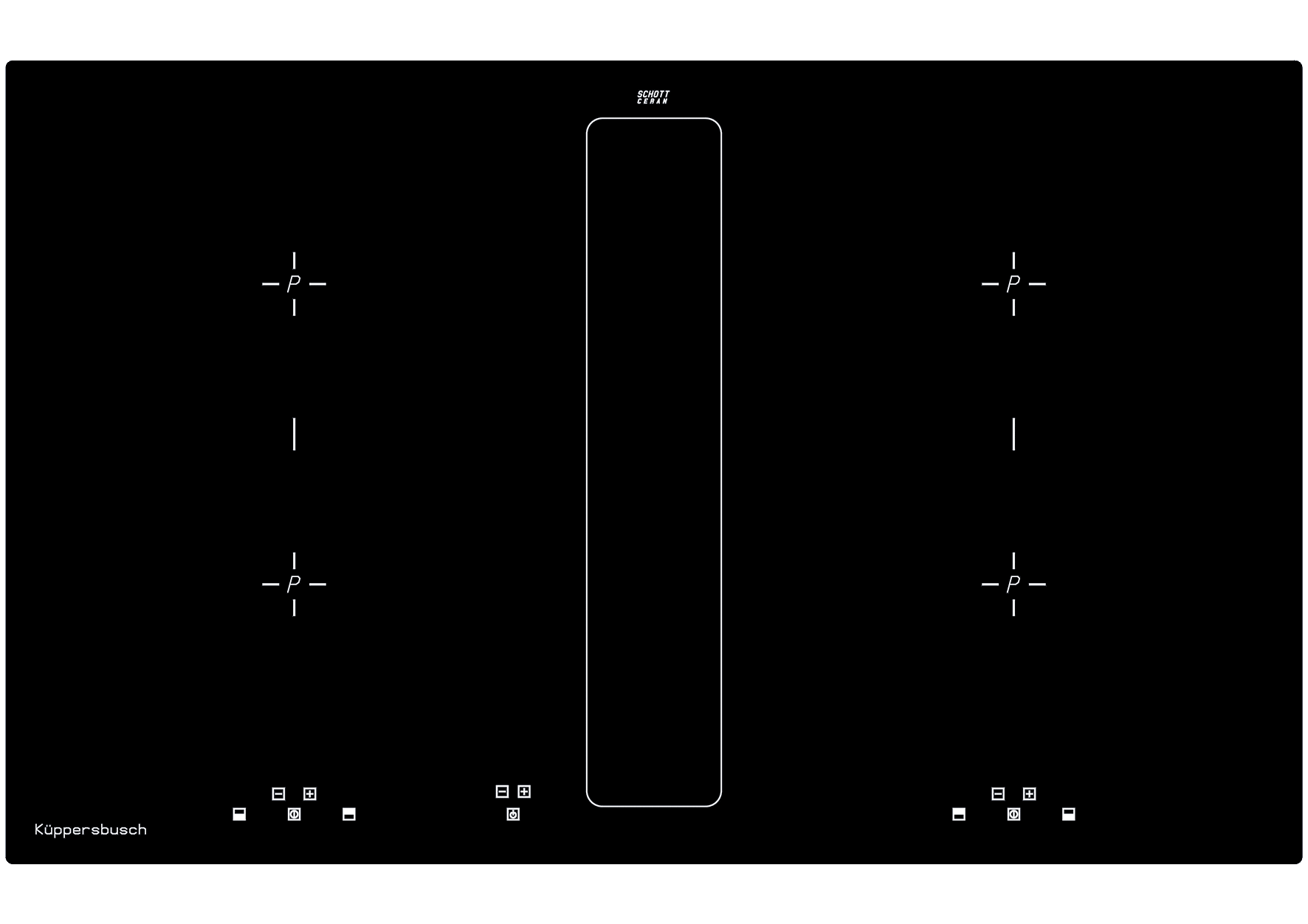 Küppersbusch KMI8500.0 80cm Basic Muldenlüftung inkl. Motor, Glas