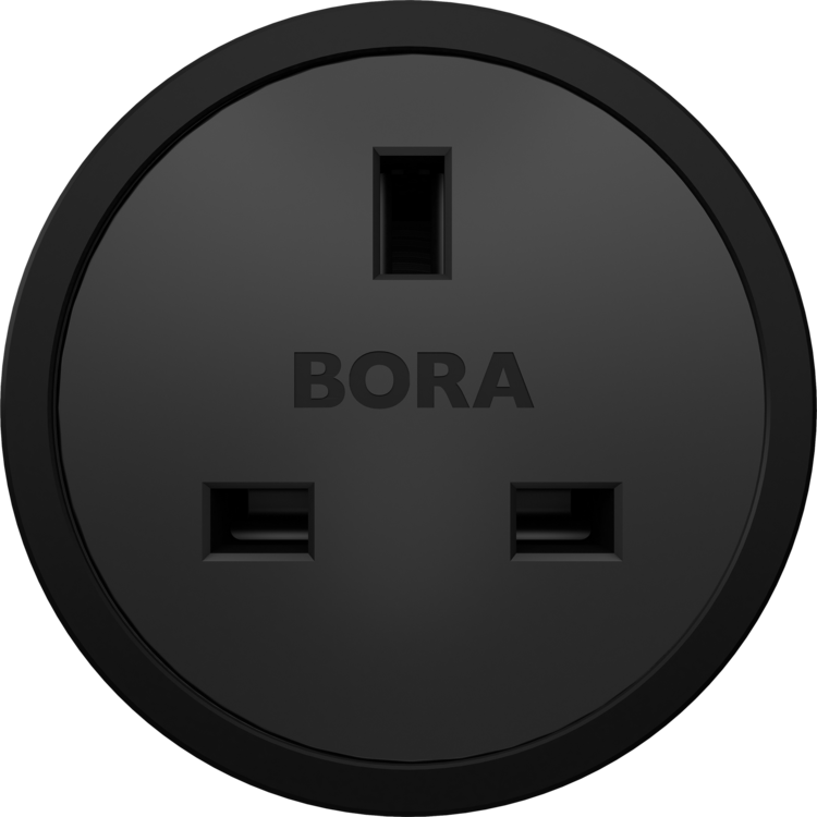 BORA Steckdose Typ G All Black