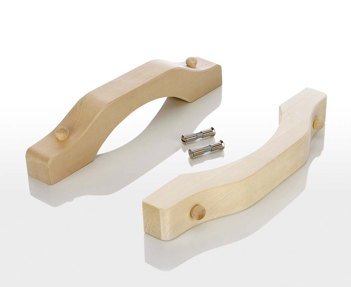 Türgriff Holz geschwungene Form