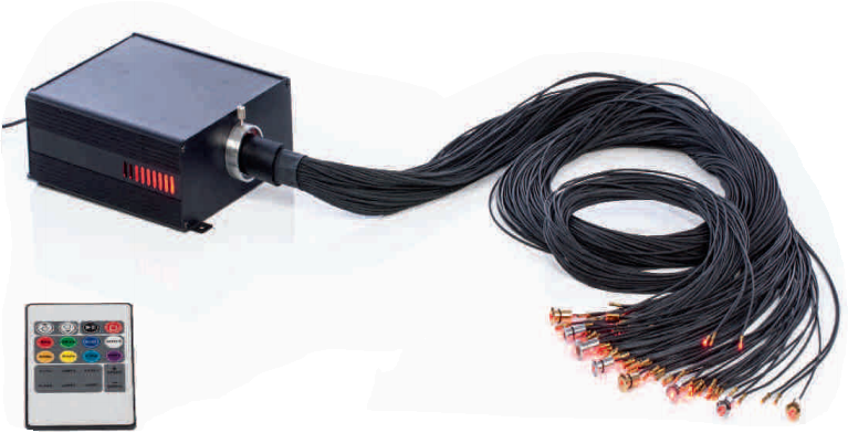 LED-Farblichtprojektor 18 W mit Funk-Fernbedienung