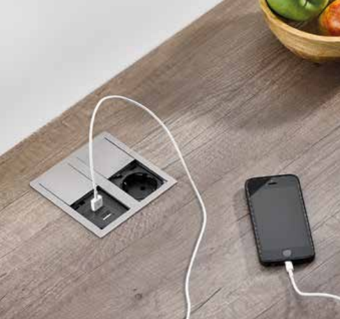 Naber Plaza 2 USB, Einbausteckdosenelemente