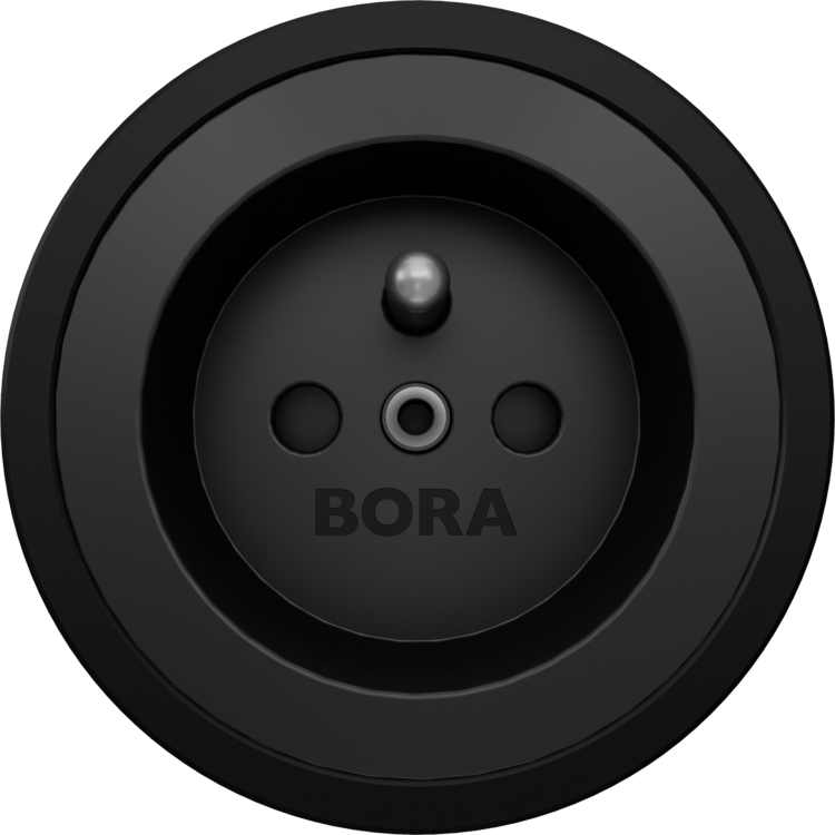 BORA Steckdose Typ E All Black