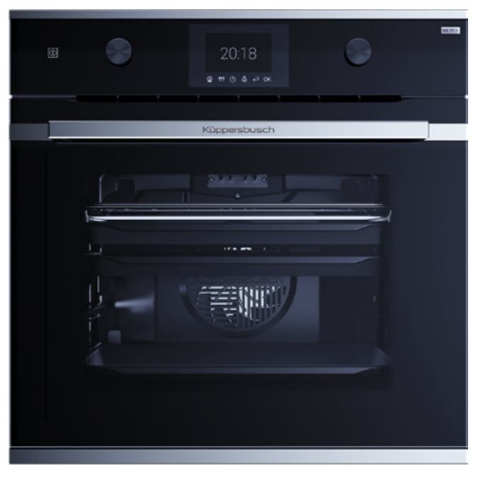 BP6381.0S1 Pyrolyse-BO, Schwarz, Glasblende, Designkit Edelstahl