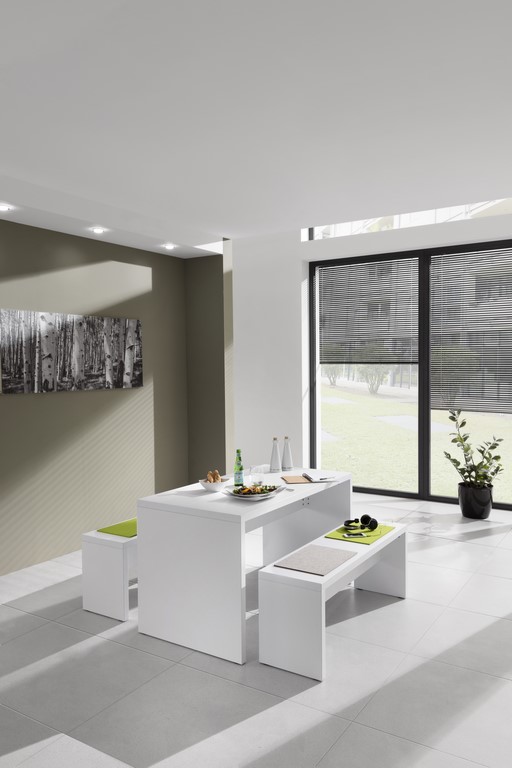 LIGNEA Set aus Bistrotisch und 2 Bistrobänken