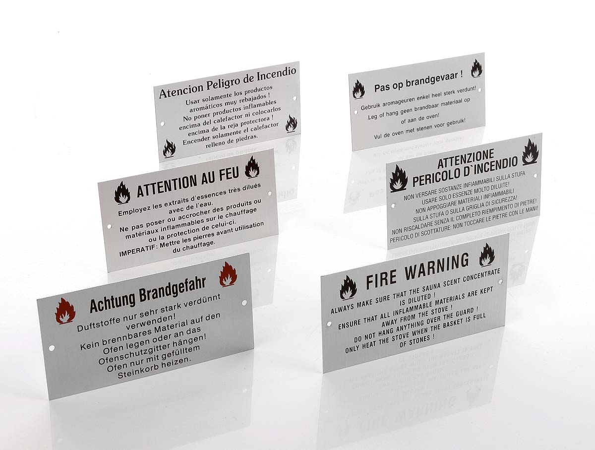 Warnschild "Brandgefahr", Aluminium 2-farbig