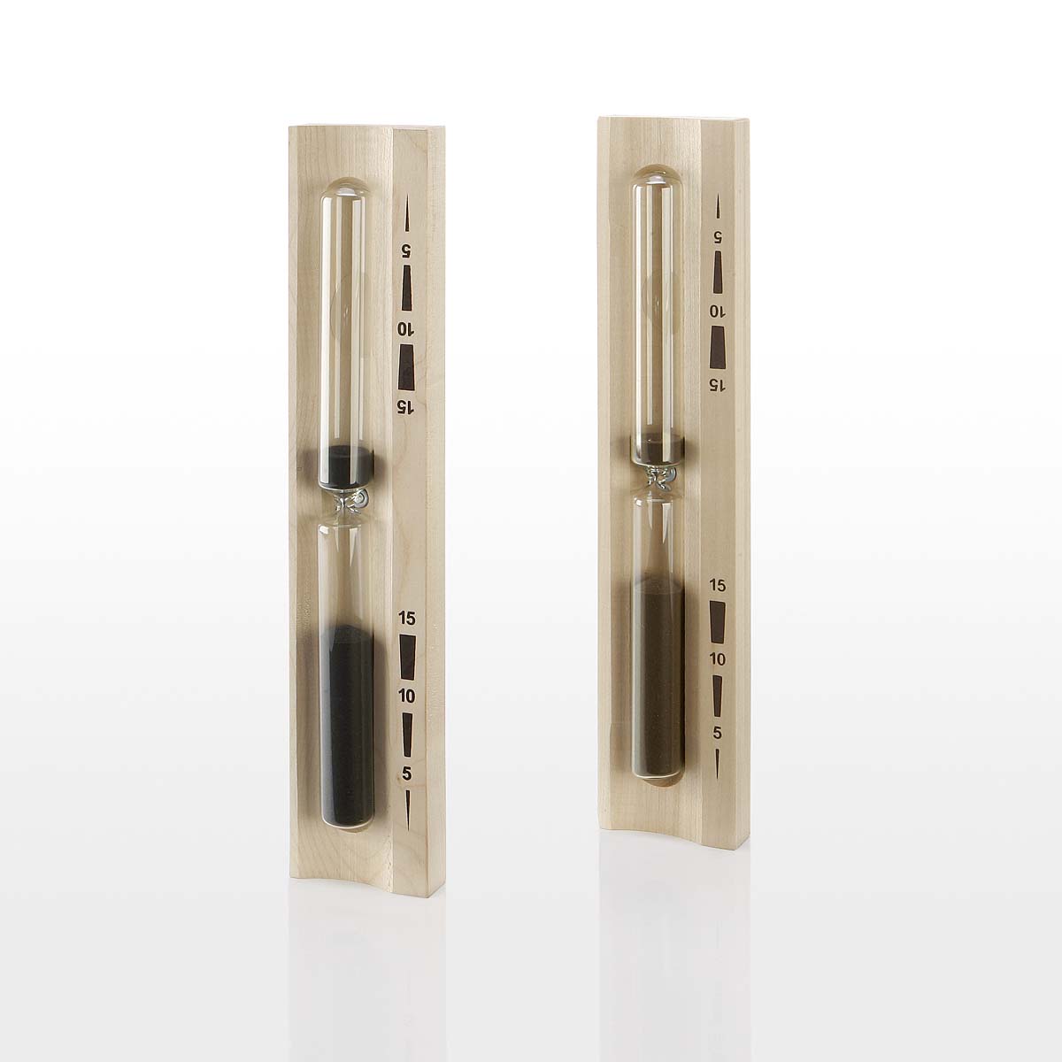 Sanduhr 15 Min., helles Holz