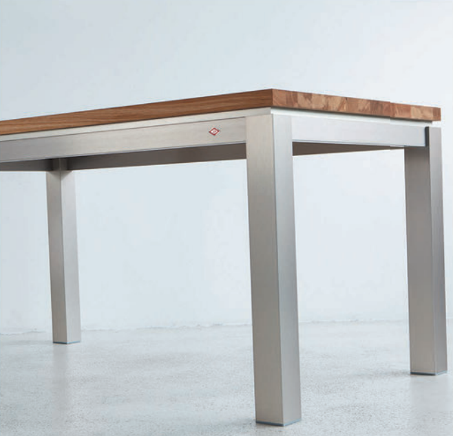 Naber Tischgestell 1/ TG120, Tisch, edelstahlfarbig glatt