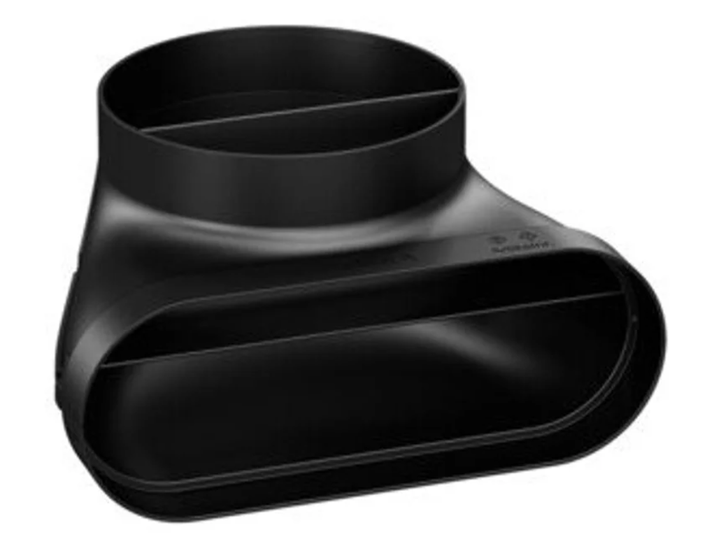 BORA Ecotube Übergang 90° flach rund inkl. Dichtungsmaterial (1Stk.)