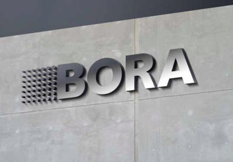 BORA Logo 3D Edelstahl