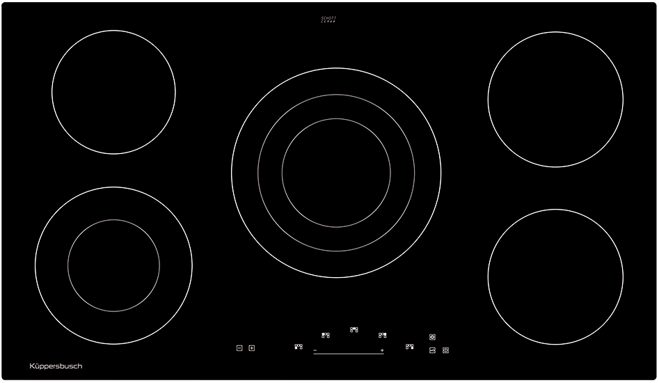 Küppersbusch KE9340.0SR Elektro-Kochfläche, 90 cm, rahmenlos